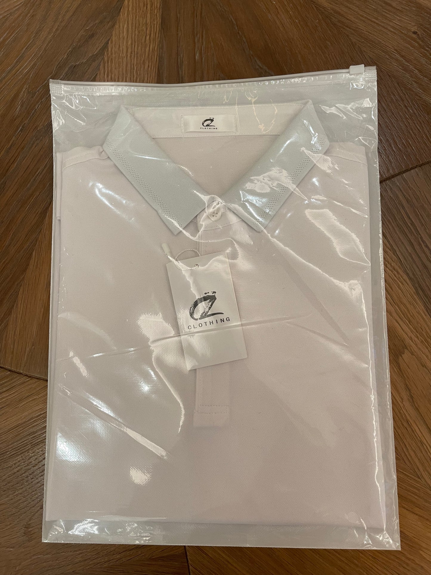CZ CLOTHING Classic Fit Short Sleeve Solid Soft Cotton Quick-Dry White Polo Shirt