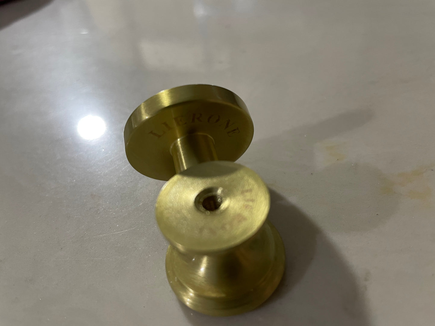 LIERONE Golden Kitchen Cabinet Knobs Round Cabinet Drawer Knobs Modern Knobs for Dresser Cupboard Bathroom Cabinets Hardware