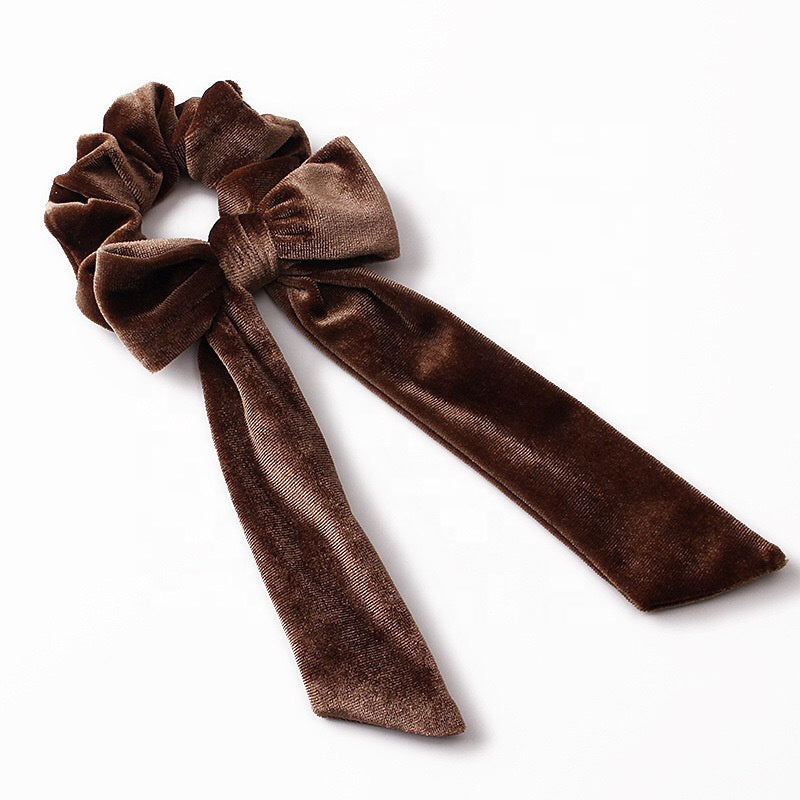 chicgrowth (6 PCS) cloth bowknot hair cord hair belt rubber band set flannelette head rope ribbon hair ring