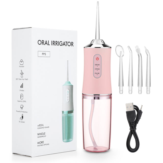 Powerful Dental Water Jet Pick Flosser Mouth Washing Machine Portable Oral Irrigator for Teeth Whitening Dental Cleaning Health