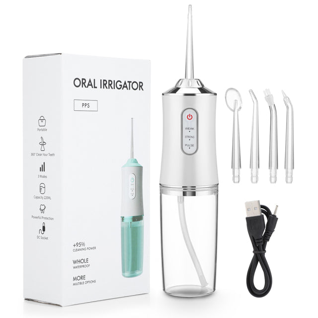 Powerful Dental Water Jet Pick Flosser Mouth Washing Machine Portable Oral Irrigator for Teeth Whitening Dental Cleaning Health