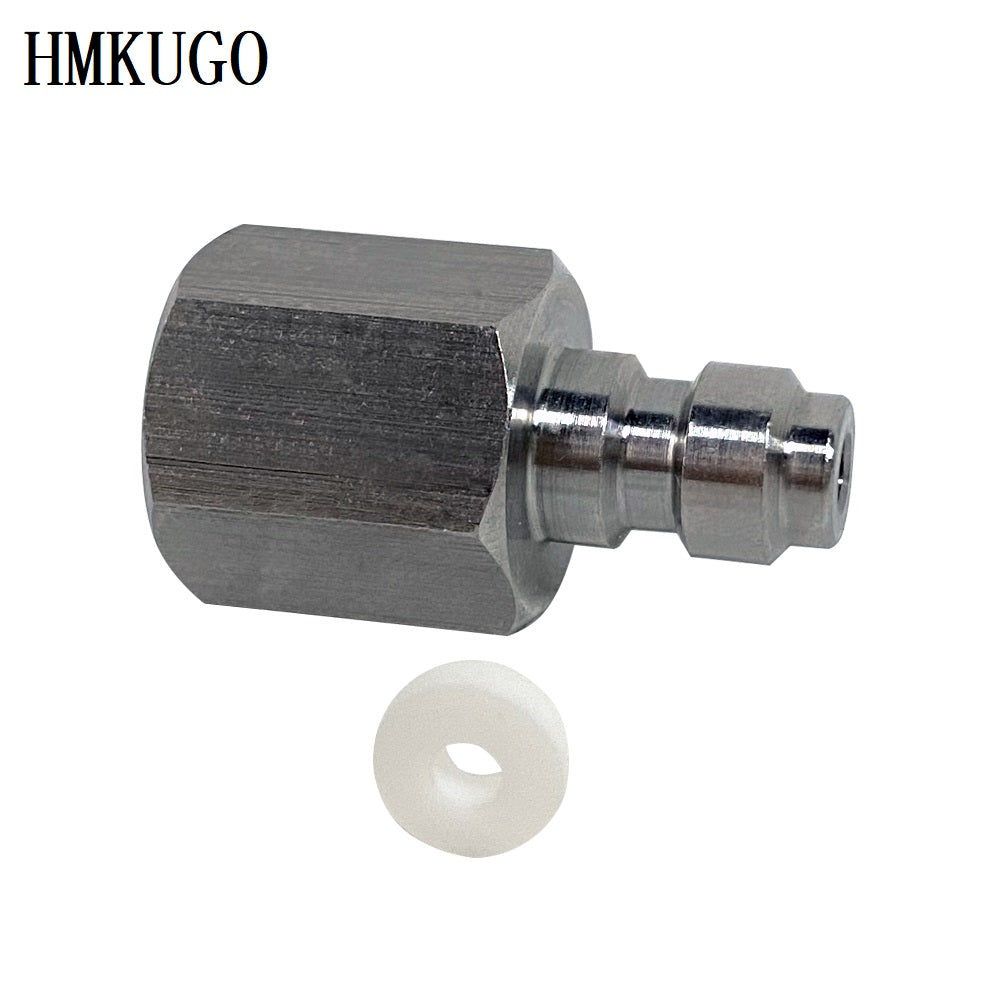 HMKUGO Universal 8mm Quick-Disconnect Plug Adapter, Stainless Steel 1/8" BSPP Female Thread, PCP Paintball Charging Fittings with Sealing O-Ring