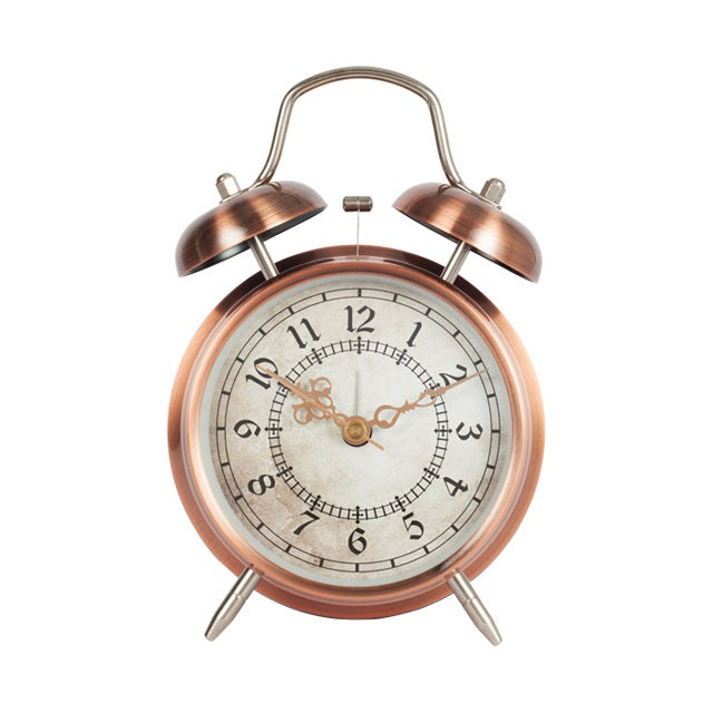 Happy makers Medium Size Copper Finishing Double Bells Alarm Clock New Design Clock Vintage