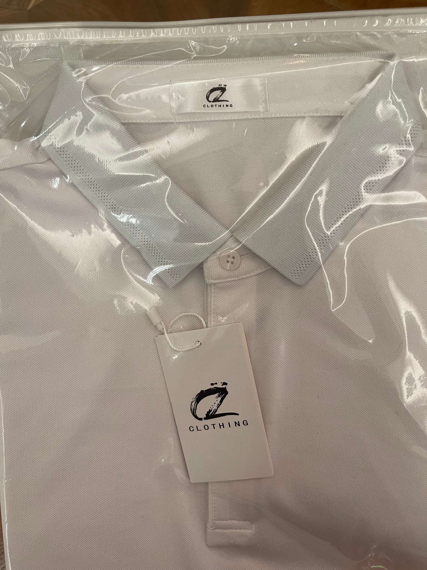 CZ CLOTHING Classic Fit Short Sleeve Solid Soft Cotton Quick-Dry White Polo Shirt