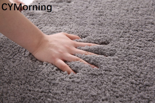 CYMorning Absorbent Microfiber Bath Mat Soft Shaggy Bathroom Mats Shower Rugs