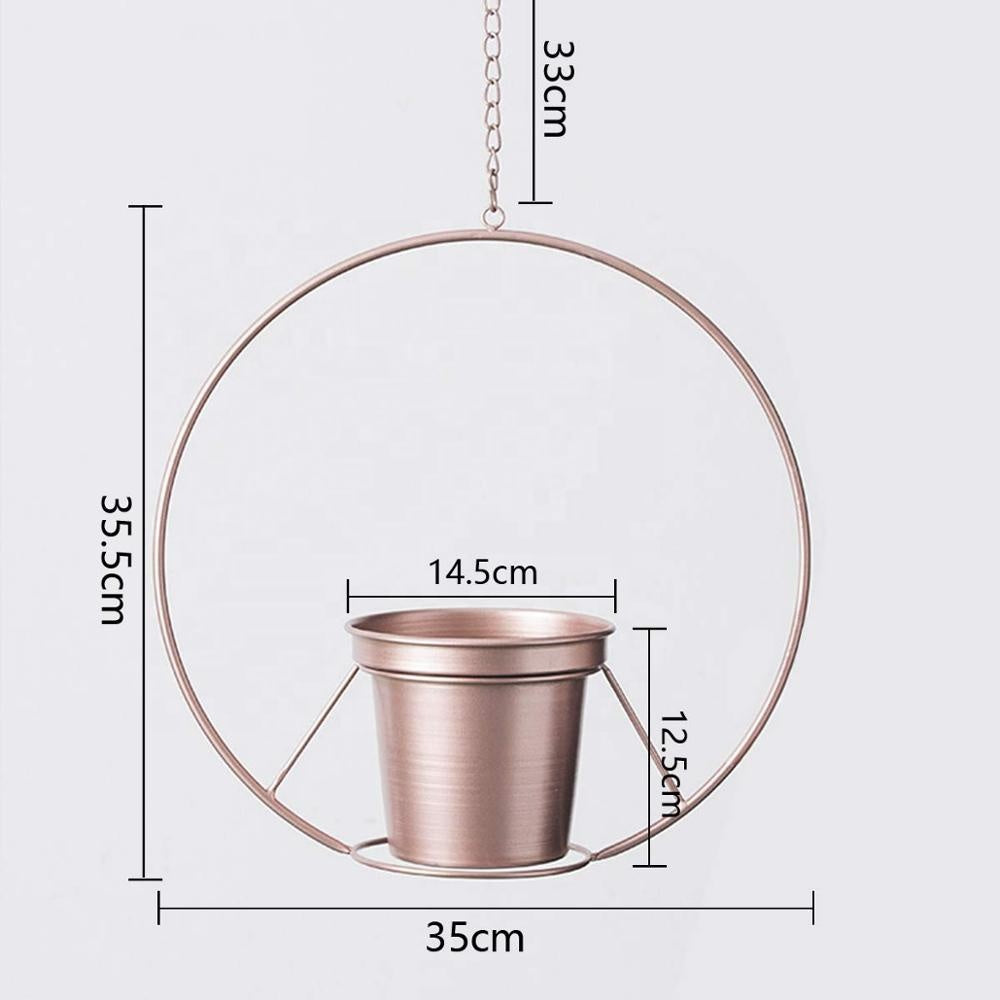 posohan-sup Rose Gold Metal Plant Hanger Plant Holder