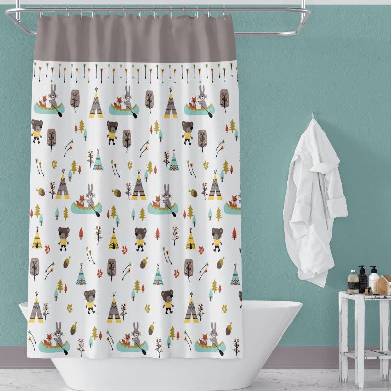 KIWI FOREST Fantasy Figure Printed Bath Curtain Personalized Designed Print Bathroom Shower Curtain