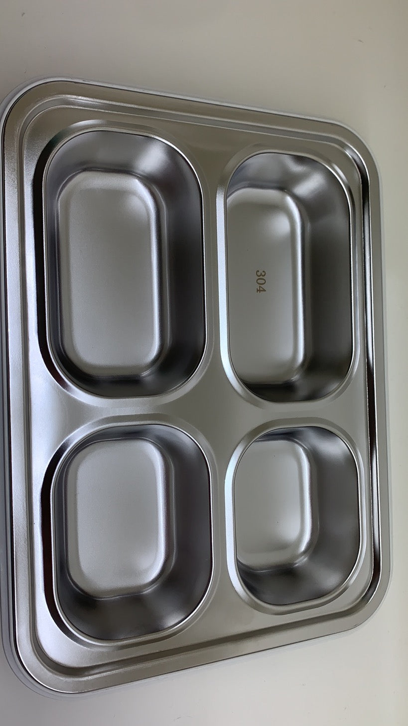 AnkyRaVie Four compartments sections 304 Stainless steel lunch box bento food container