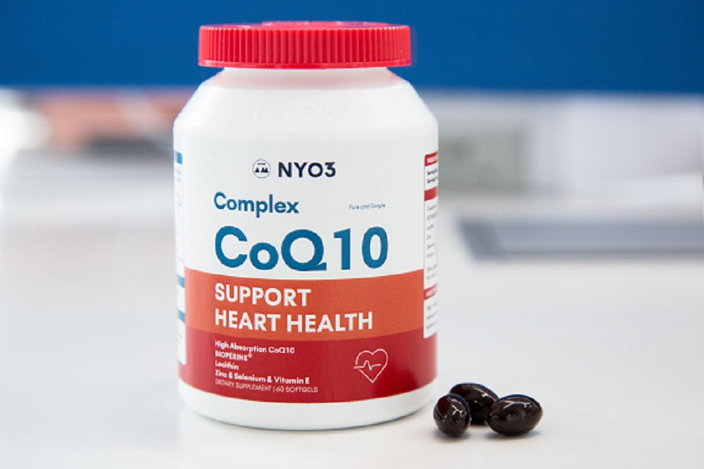 NYO3 Antioxidant CoQ10 Coenzyme Q10 Capsules for Heart Health, Energy Boost