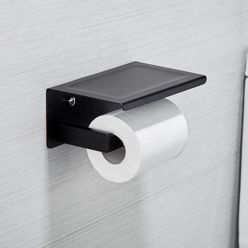 YWYKB Wall Mounted Tissue Roll Holder Towel Holder With Mobile Phone Shelf Bathroom Toilet Paper Holder