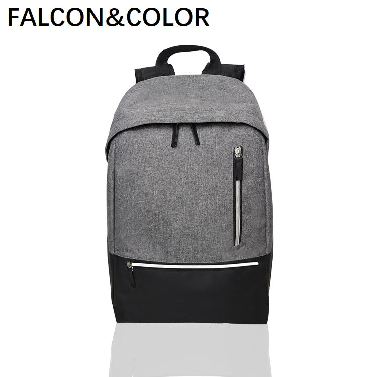 FALCON&COLOR Fashion polyester gray laptop travel gym high college school backpack teenager