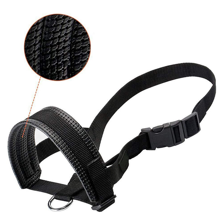 flycatdiary Adjustable Soft Padded Quick Fit Comfortable Nylon Dog Muzzles, Anti Biting Training Stop Chewing Barking